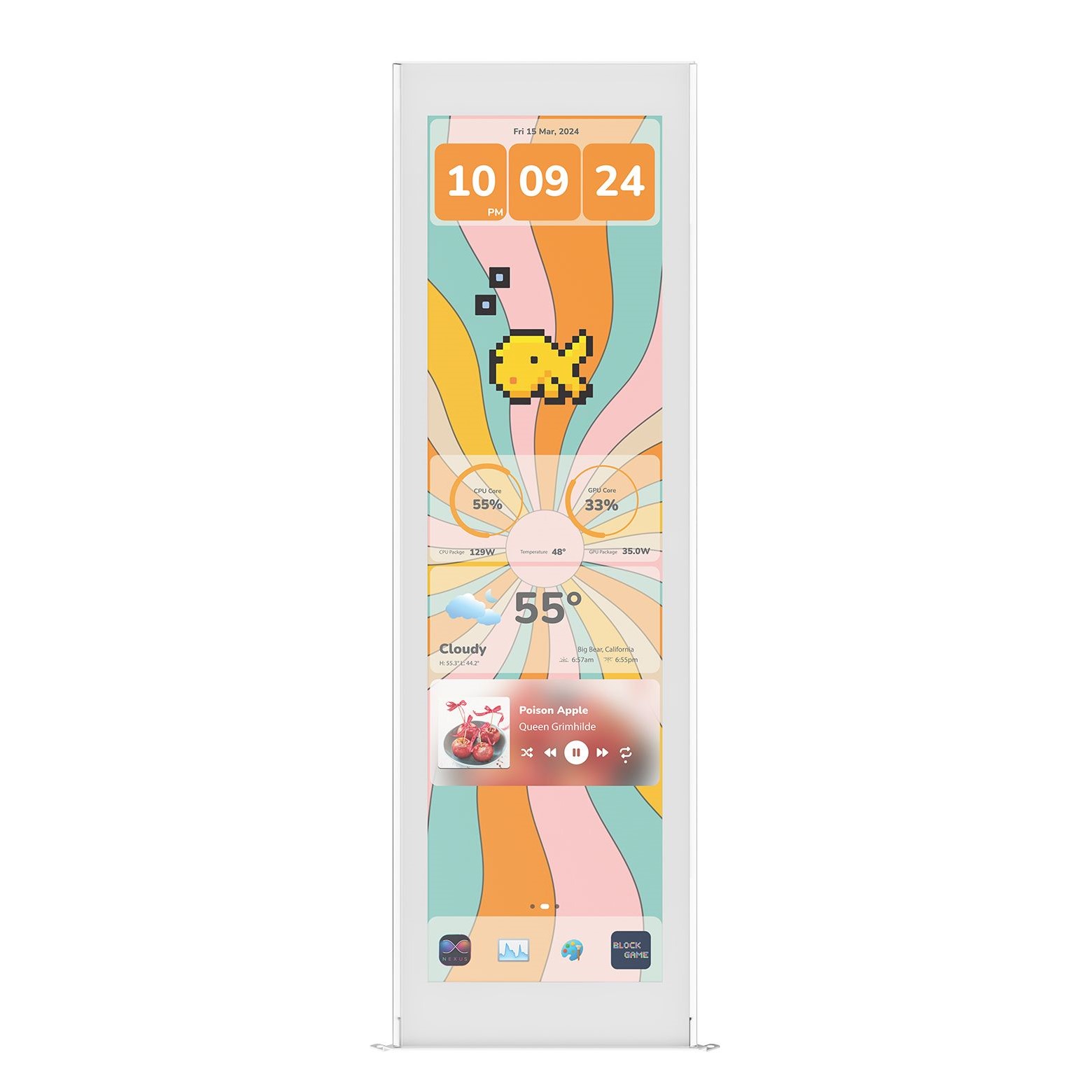 HYTE Y70 Touch Infinite Display Upgrade - 2.5K Touchscreen for Y70 - Snow White