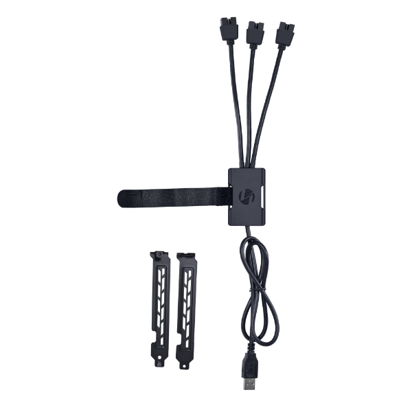 LIAN LI Concentrateur USB 2,0 1-à-3  (Port mâle de type A), Noir