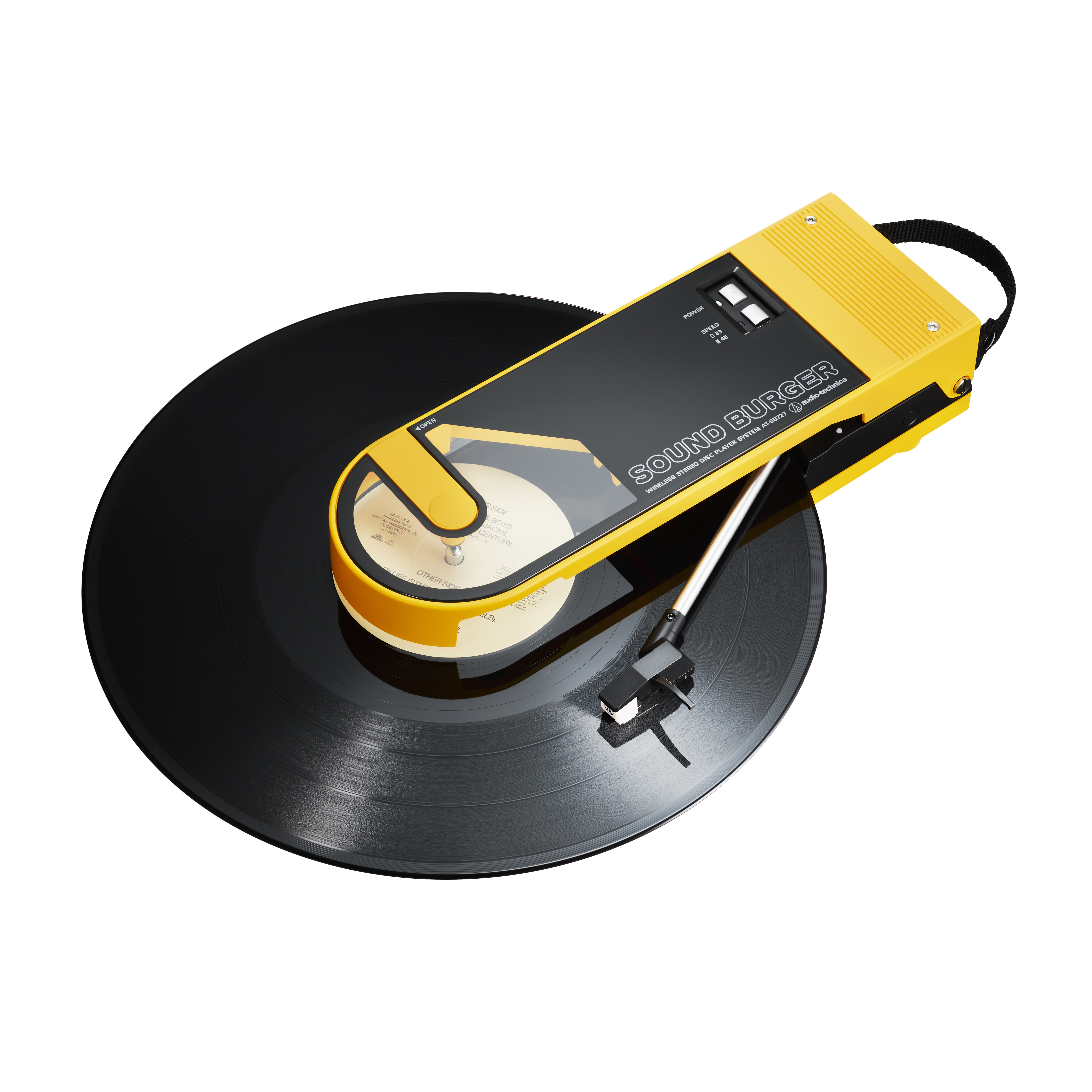 AUDIO-TECHNICA AT-SB727 Sound Burger Table Tournante Bluetooth, jaune