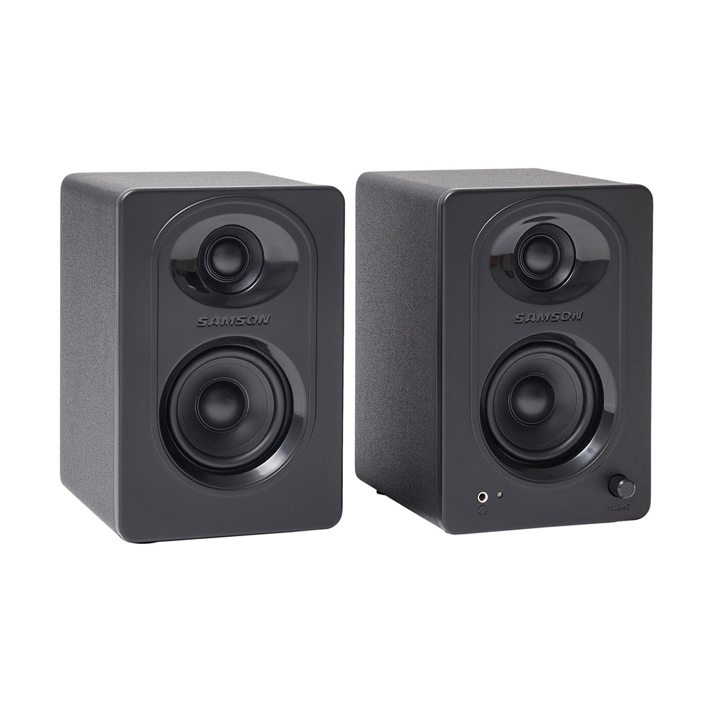 nceintes de studio alimentées SAMSON MediaOne M30 (paire) | 3" haut-parleur en co-polymère | 3/4" tweeter en dôme de soie | ...