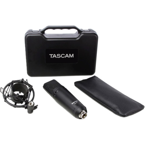 TASCAM TM-180 Studio Condenser Microphone with Shockmount, Hard Case, and Zippered Soft Case (TM-180) | For Studio and Live Rec