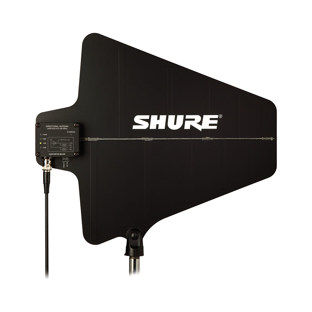 ntenne directionnelle active SHURE UA874 | Commutateur de sélection de gain à quatre positions | 470 - 698 MH