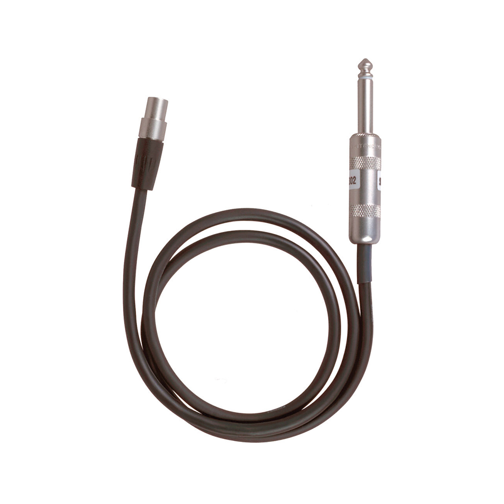 SHURE WA302 Câble d^instrument et de guitare avec connecteur 1/4 po et mini-connecteur à 4 broches (2,5 pi | Pour les émette...