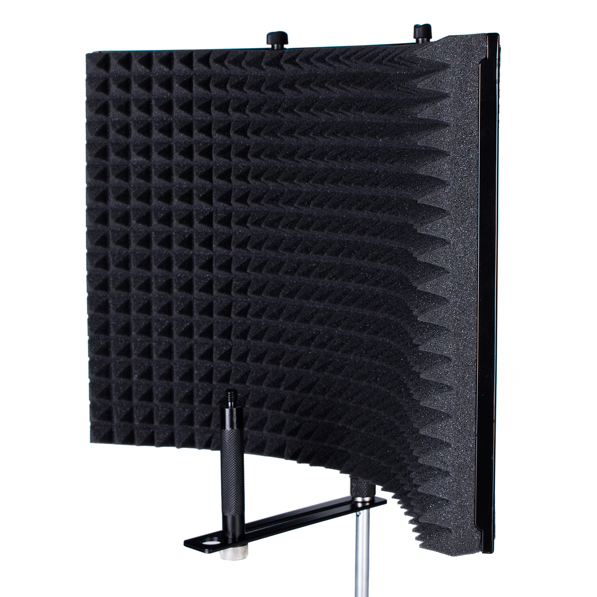 iCAN Foldable Metal Microphone Screen, Aluminum Frame, Black-MA303