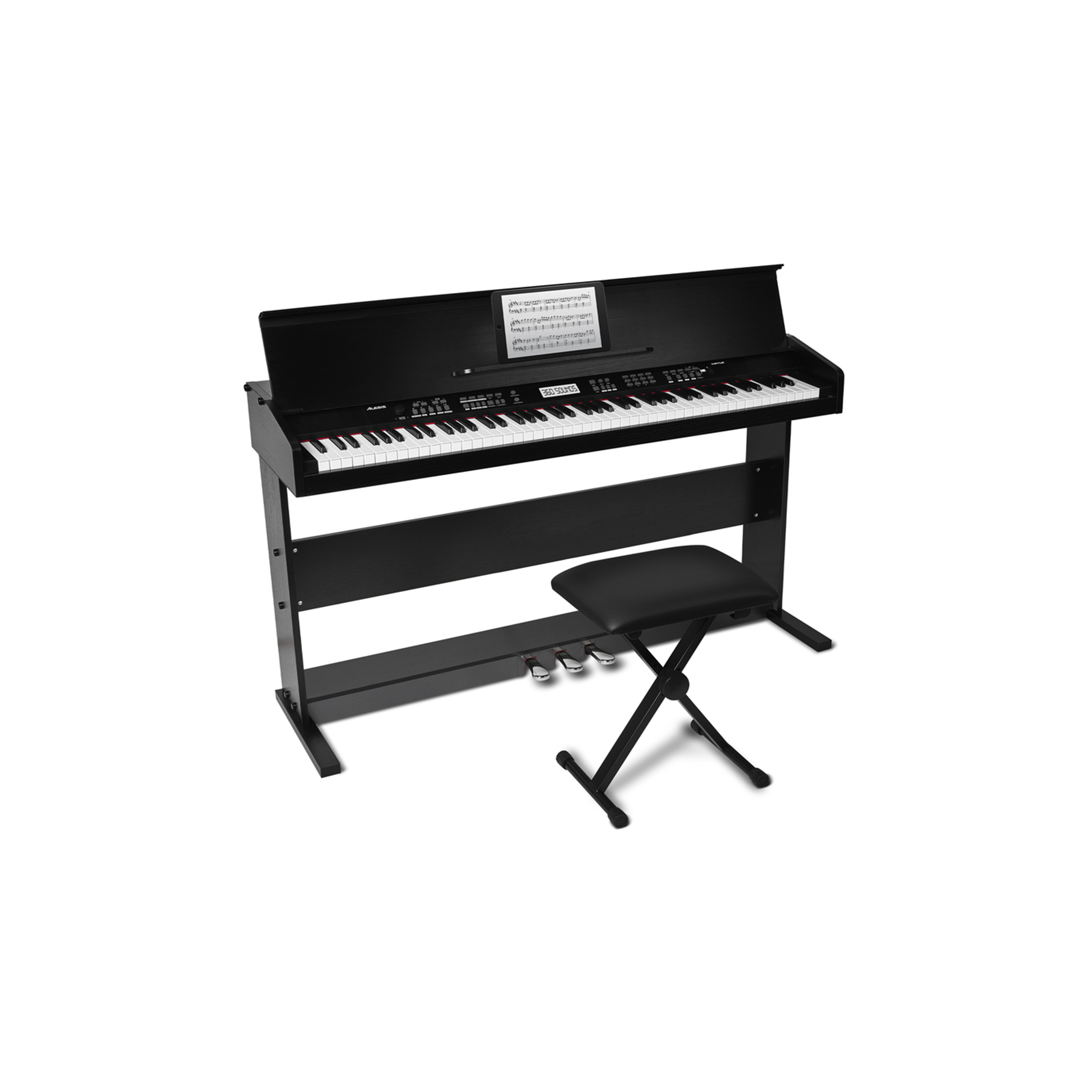 iano numérique ALESIS 88 touches avec support et banc ajustable VIRTUEBLACKXU