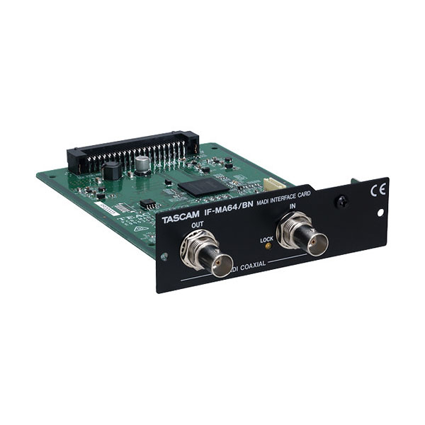 arte d^interface coaxiale MADI à 64 canaux TASCAM IF-MA64/BN pour l^enregistreur à 64 canaux DA-6400