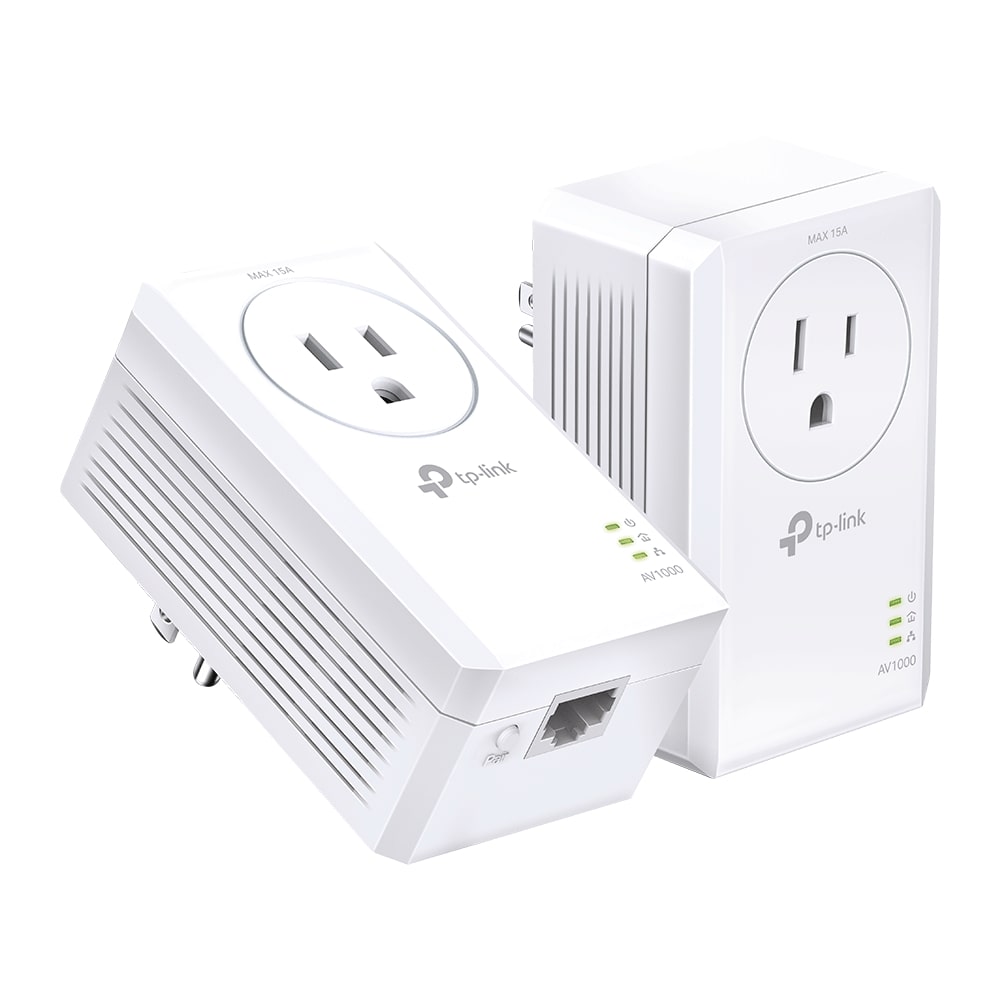 Kit de démarrage TP-Link (KIT TL-PA7017P) CPL AV1000 Gigabit Passthrough. Prise domestique Norme AV2. Jusqu'à 1000 Mbps de t...