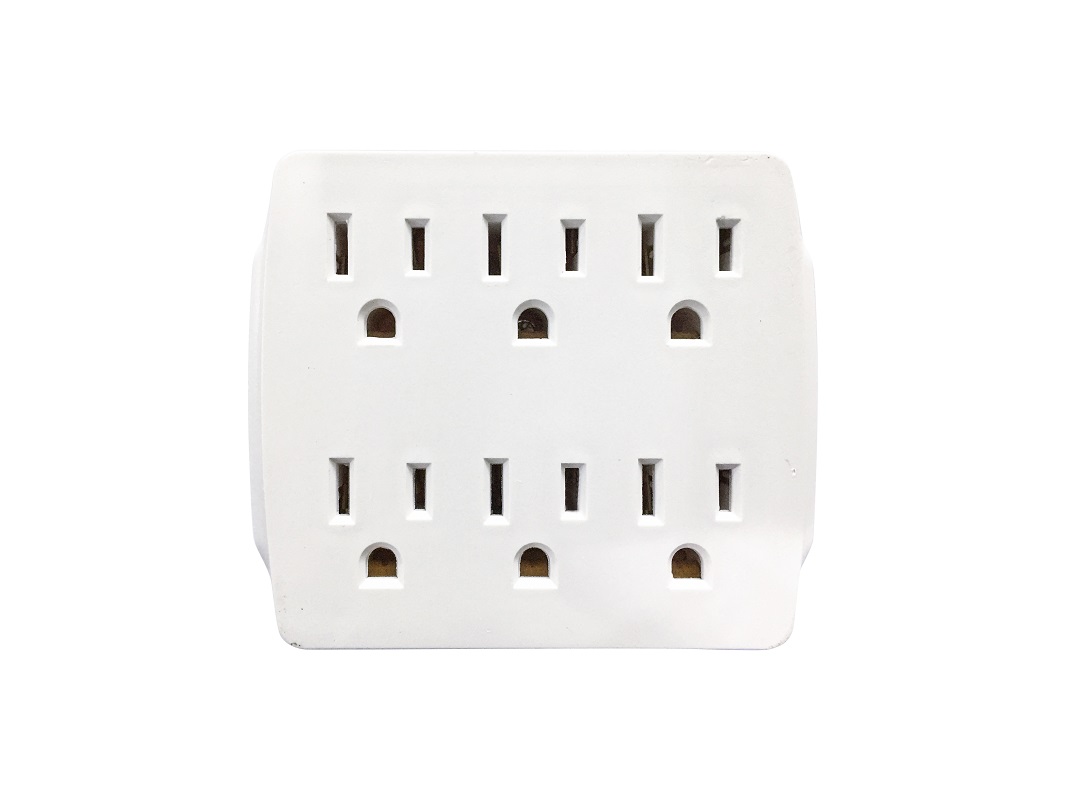 iCAN 6 Outlets Wall Tap Power Strip