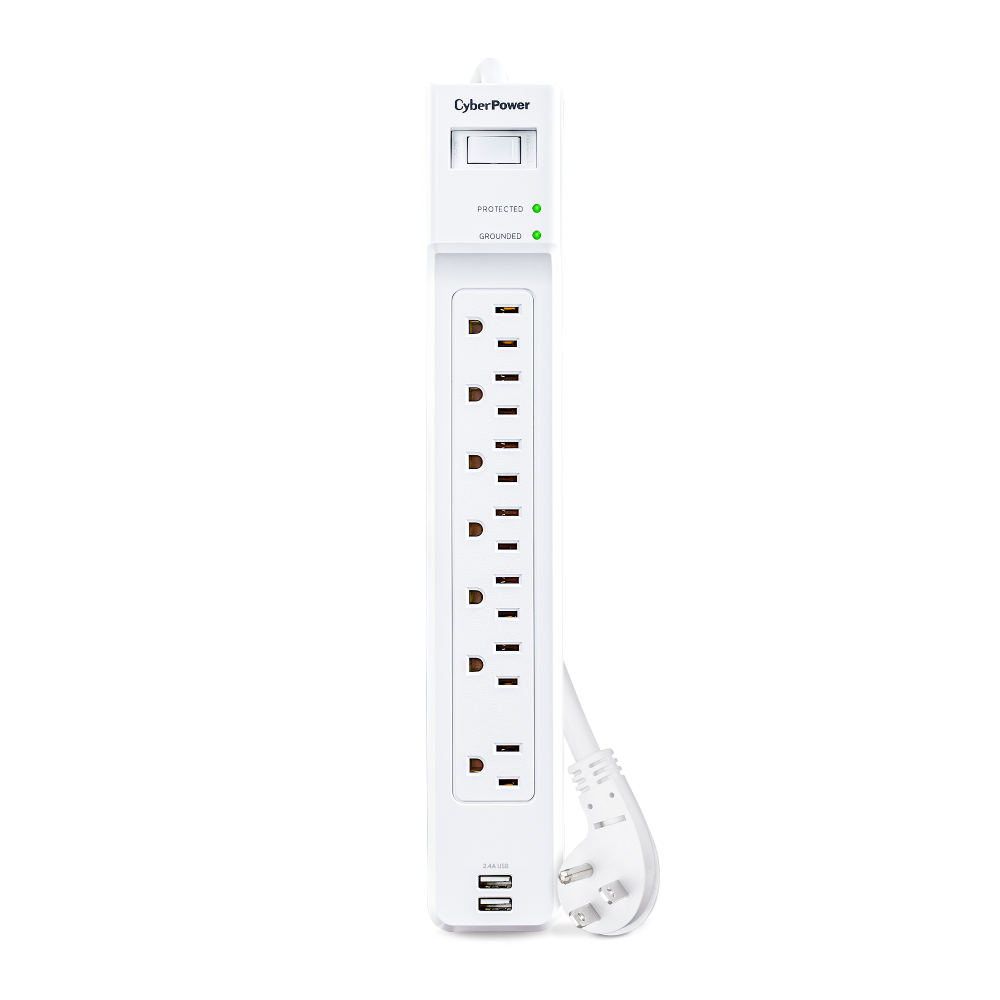 Parasurtenseur CYBERPOWER P704URC1 7 prises avec 2000 joules dispose d