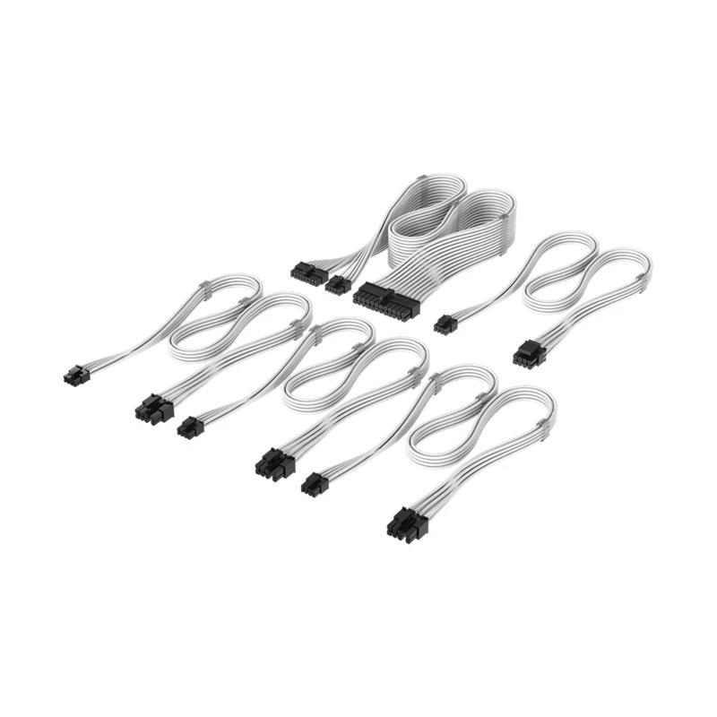 CORSAIR Premium Individually Sleeved DC Cable Starter Kit, White