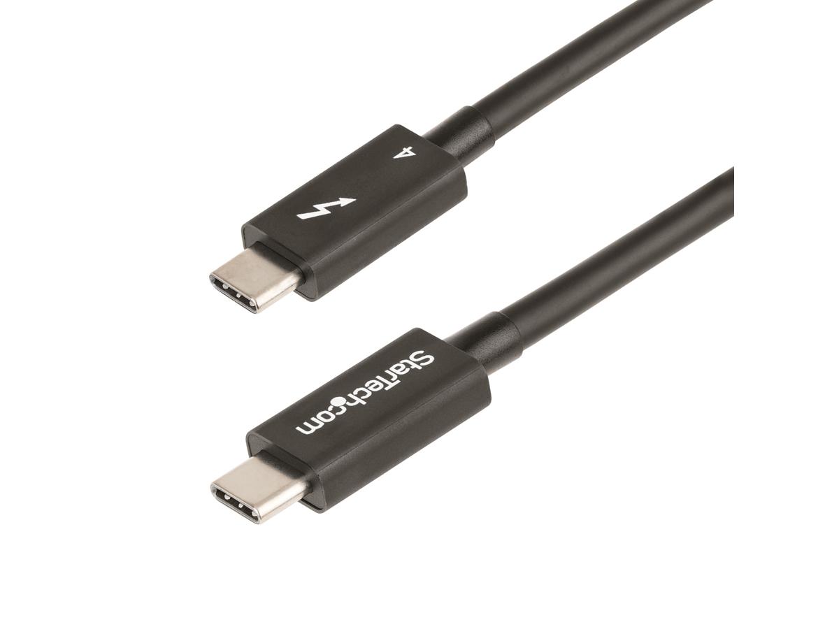 StarTech.com 3ft (1m) Thunderbolt 4 Cable, 40Gbps, 100W Power Delivery, 4K/8K Video, Intel-Certified Thunderbolt Cable - Compat