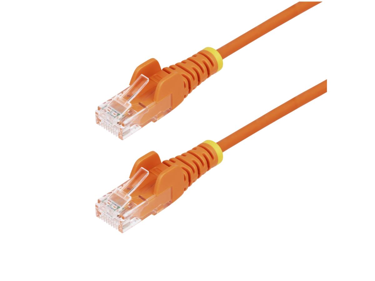 Câble Ethernet CAT6 fin orange Startech de 4,5 m, anti-accroc, 100 W PoE, UTP, LSZH, fil de cuivre nu 28 AWG, cordon de racc...