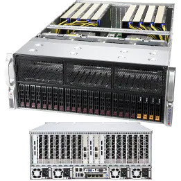 Serveur SUPERMICRO A+ (H13DSG-O-CPU, CSE-418G2TS) AMD EPYC TURIN 9555 64C/128T (x2), 32 Go DDR5-6400 2Rx8 (16 Go) ECC RDIMM ...