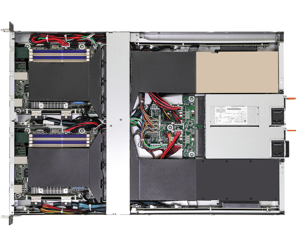 Serveur Barebone ASROCK 1U à processeur unique (1U2N2G-B550)