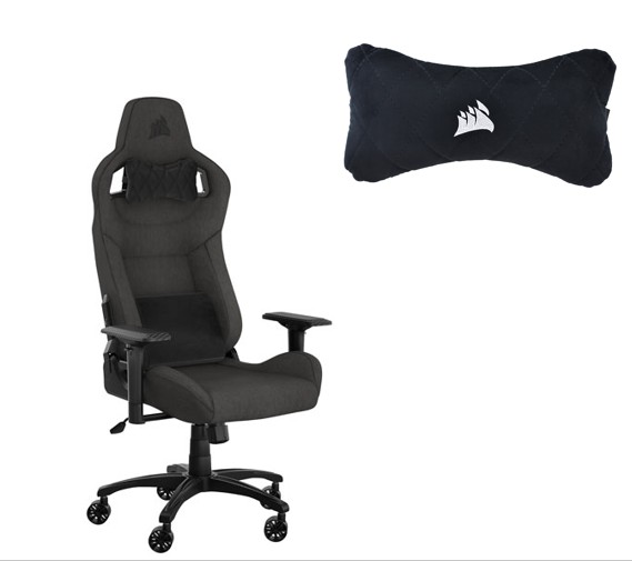 Corsair T3 Rush noir Fauteuil gaming + coussin appui-tête Corsair