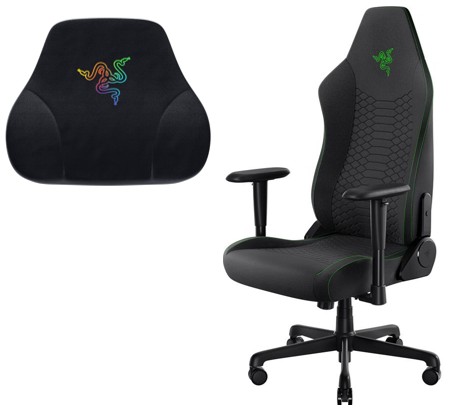 Razer Iskur V2 X (Black) Gaming Chair + Razer Gaming Head Cushion Chroma