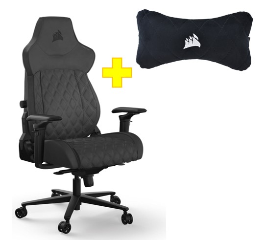 Corsair TC500 Gaming Chair Black + Gaming Pillow