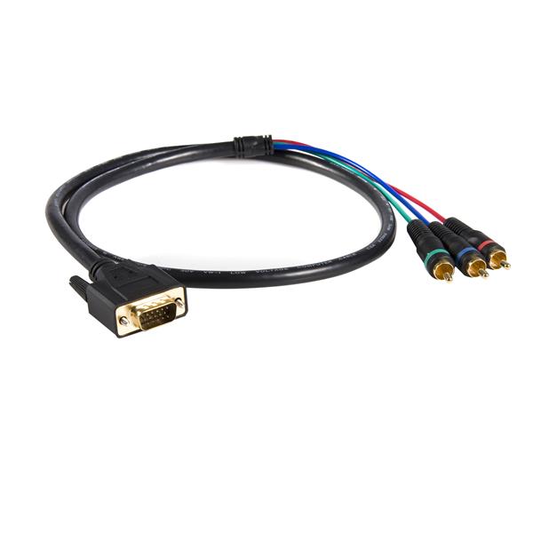 STARTECH 3ft VGA HD-15 to Component RCA Breakout Cable Adapter