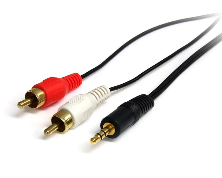 StarTech 3ft Stereo Audio Cable 3.5mm Male to 2x RCA Male (MU3MMRCA)