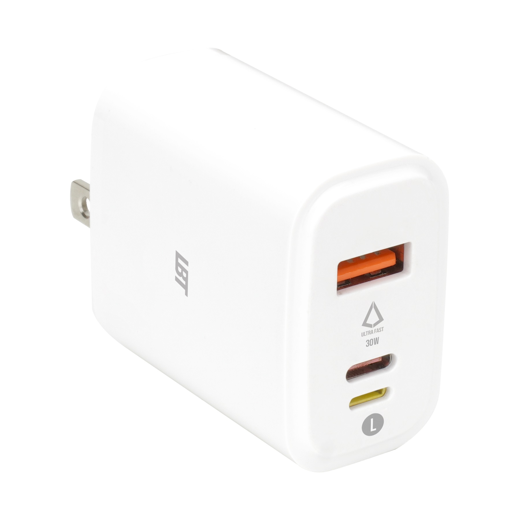 LBT Chargeur mural triple-port USB PD ultra-rapide de 30 W