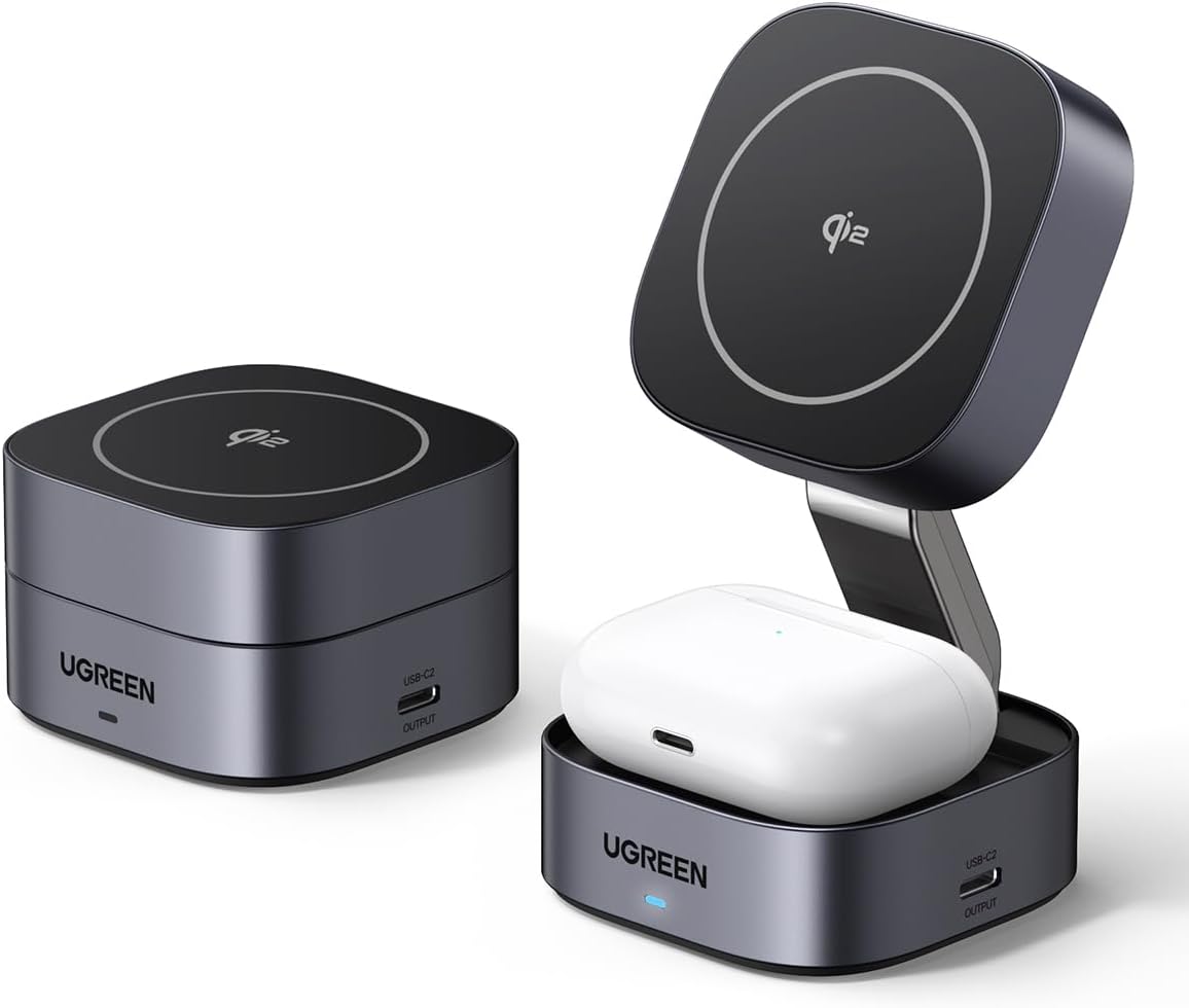 UGREEN MagFlow 15W Qi2 Magnetic Wireless Charging Station