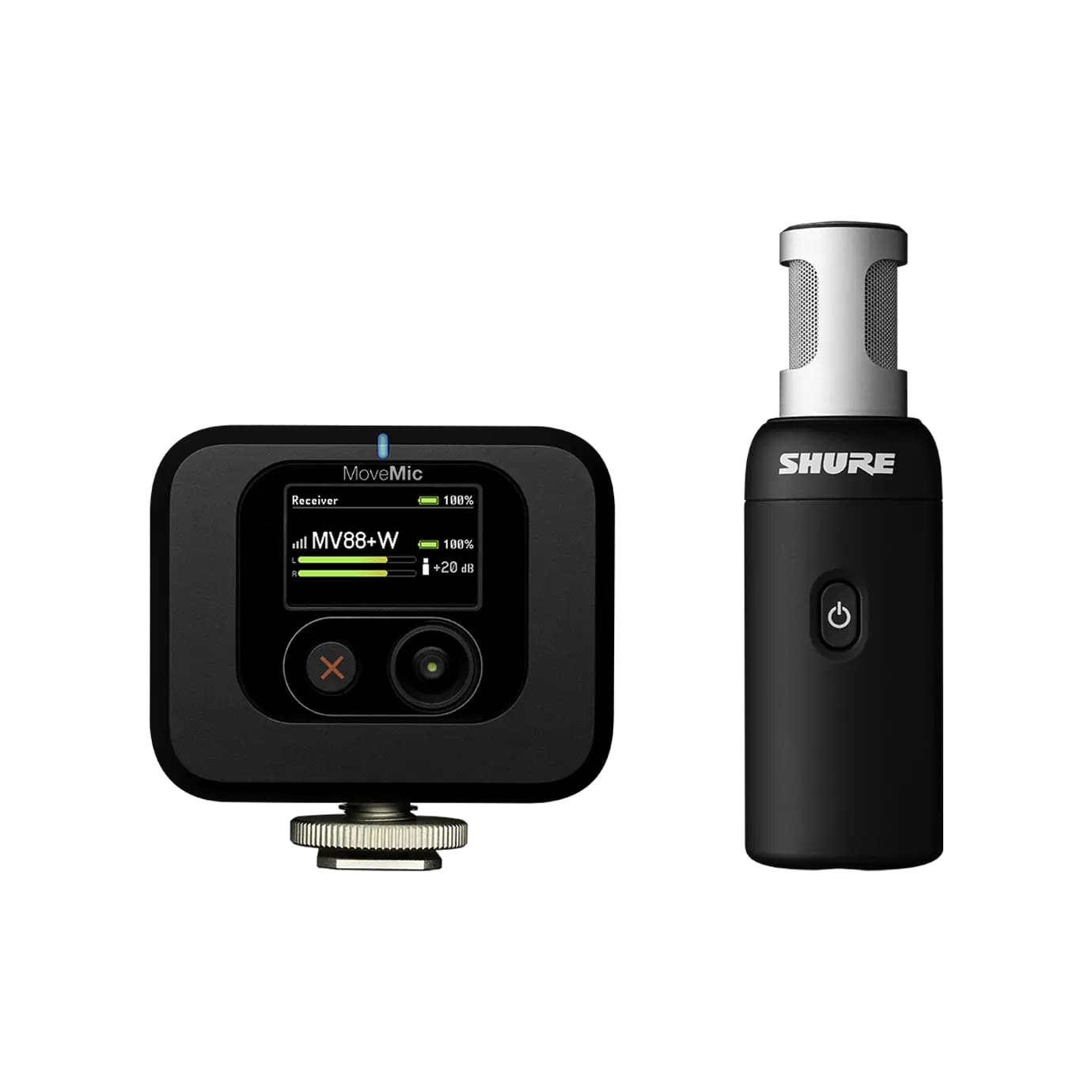 SHURE MoveMic-88+ Wireless Stereo Condenser Mic w/Camera Receiver Kit