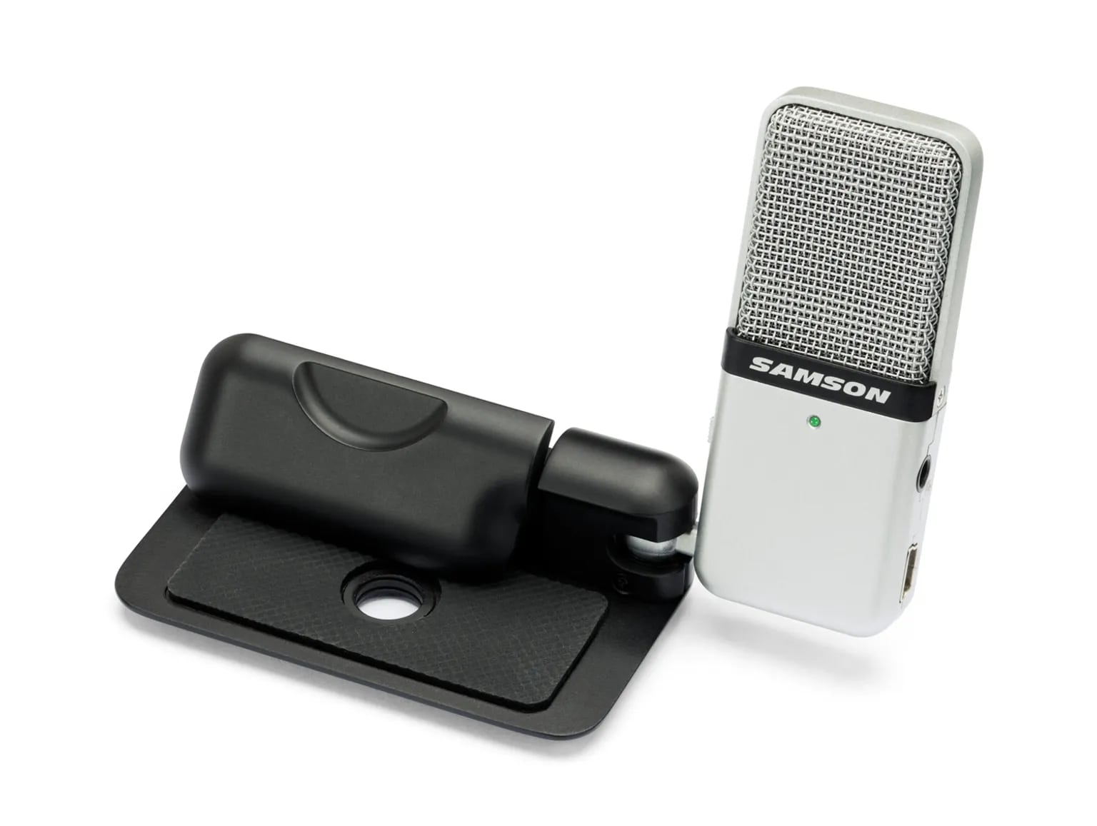 SAMSON Microphone portatif à condensateur USB, argent