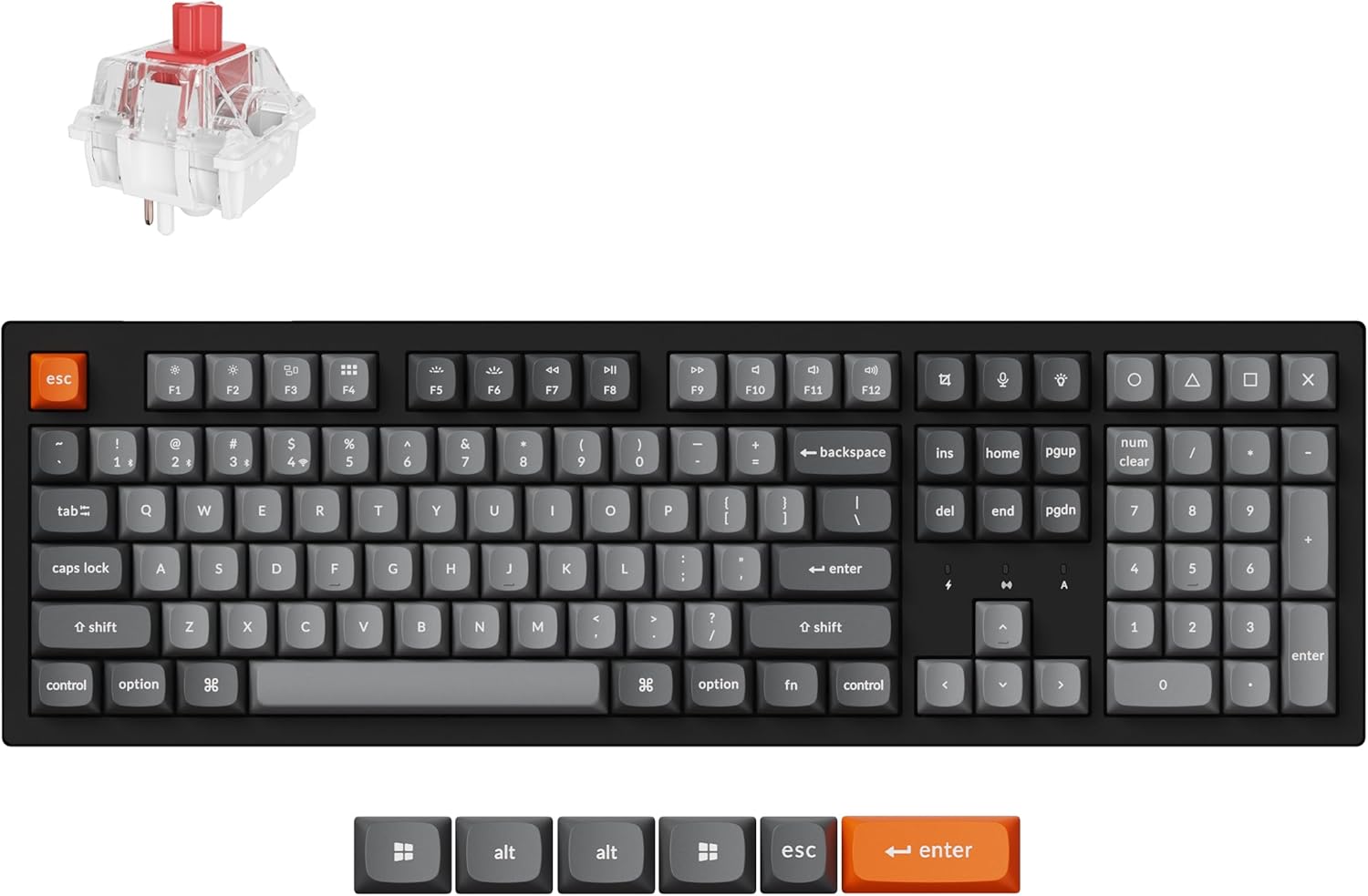 Keychron K10 Max Full Size Keyboard Linear switches