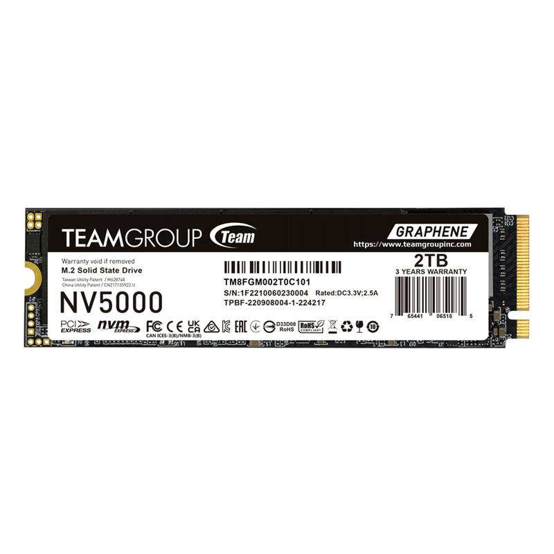 Team Group NV5000 M.2 2280 2TB PCIe 4.0 x4 with NVMe SSD