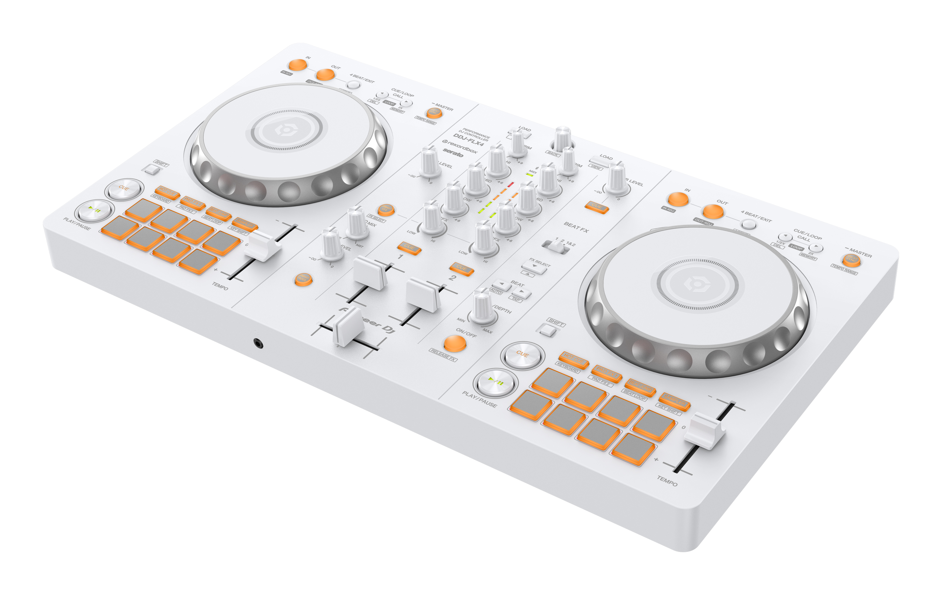 PIONEER DJ DDJ-FLX4 2-Channel DJ Controller, White