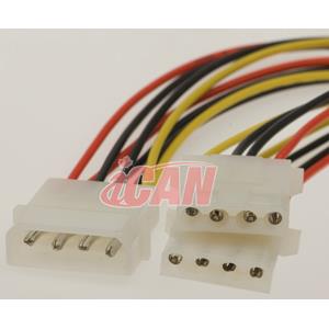 iCAN Internal Computer Power Splitting Y Cable/Cord, 6in