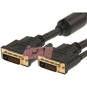 iCAN DVI to DVI (DVI-D) Digital Dual Link 24-pin M/M - 15 m
