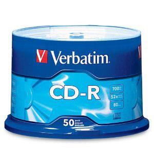 Verbatim CD-R 700MB 52X avec surface de marque, Broche 50 packs