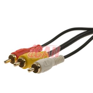 iCAN RCA Video Cable, 1xVideo, 2xAudio, 12FT(Open Box)