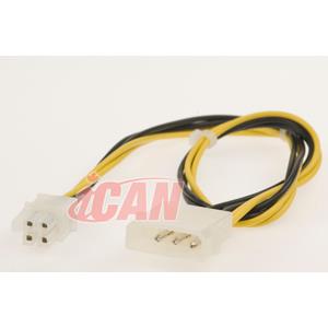 iCAN Internal PC Power Extension Cable w/P4 ATX Power Adapter  - 10"
