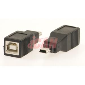 iCAN Converts USB B Female to Mini B 5-pin Male