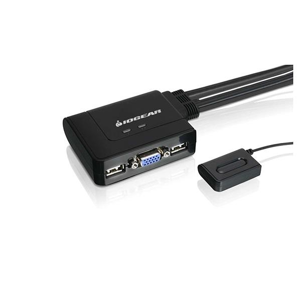 IOGEAR 2-Port USB KVM Switch with Cables & Remote(Open Box)