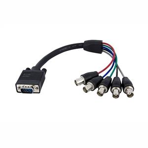 STARTECH Câble de moniteur coaxial HD15 VGA vers 5 BNC RGBHV M/F - 1 pi