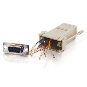 daptateur modulaire C2G RJ45 vers DB9 femelle série RS232 - gris