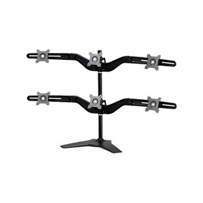 Amer 15"-24" HEX MONITOR STAND MOUNT | Up to 13.2 lbs | VESA certified 75x75 or 100x100 monitors | AMR6S