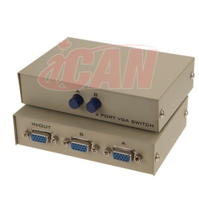 iCAN VGA 2 voies 2 en 1 bouton poussoir manuel interrupteur