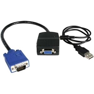 StarTech (ST122LE) - Répartiteur vidéo VGA 2 ports - Alimentation USB - 1 x entrée vidéo HD-15