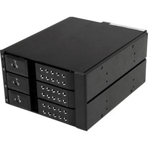 StarTech 3 Bay Aluminum Trayless Hot Swap Mobile Rack Backplane for 3.5in SAS II/SATA III - 6 Gbps HDD - 3 x Total Bay - 3 x 3.
