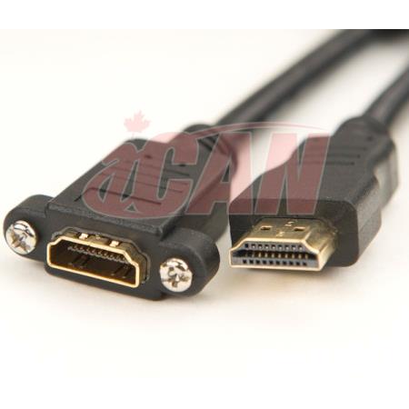 Câble montable sur panneau iCAN HDMI 1.4 3D 4K LAN mâle/femelle - 6 pieds