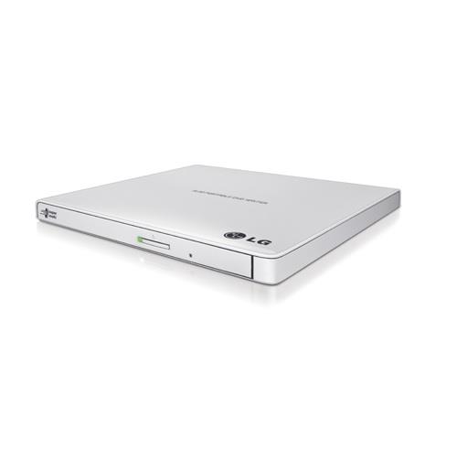 LG Storage GP65NW60 External Slim DVDRW, 8X DVD, 24X CD, Retail, White
