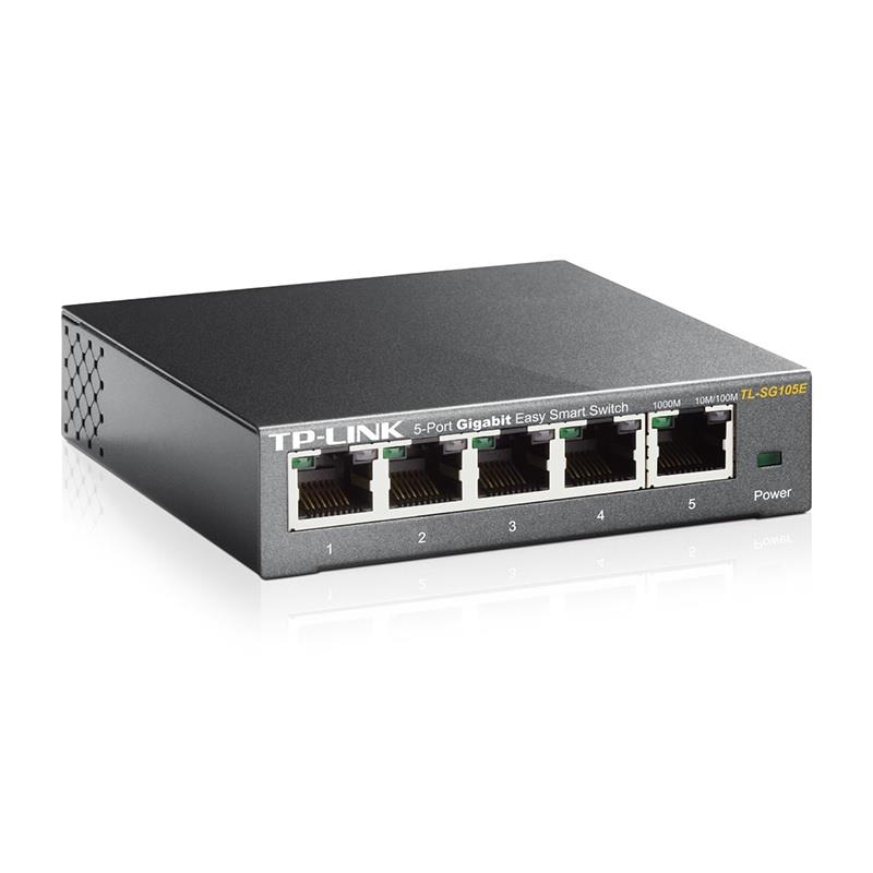TP-Link (TL-SG105E) SOHO 5-Port Gigabit Easy Smart Switch