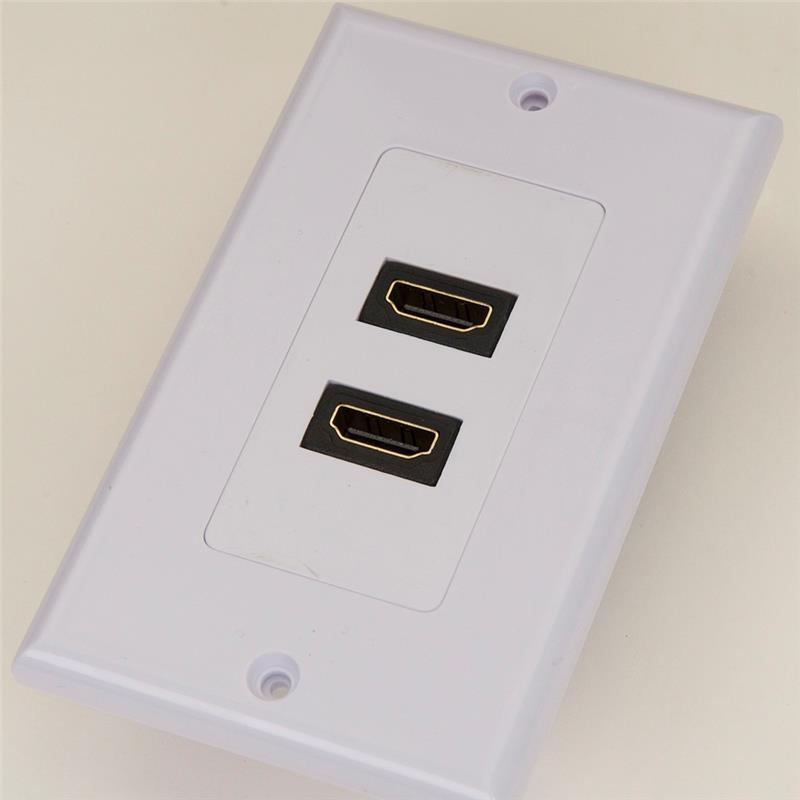 iCAN 2 ports 2 HDMI F/F Type Keystone Plaque frontale Type Decora