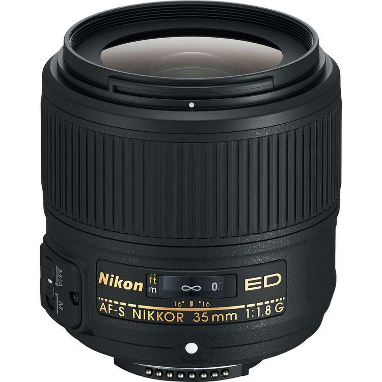 Nikon (2215) - Objectif AF-S NIKKOR 35 mm f/1.8G ED -- Monture F / format FX, Une lentille asphérique, Un élément à dispersi...