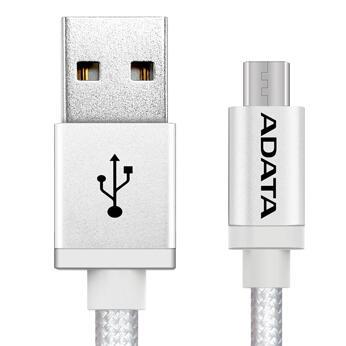 ADATA Woven Metallic Braided Micro USB Cable, Silver