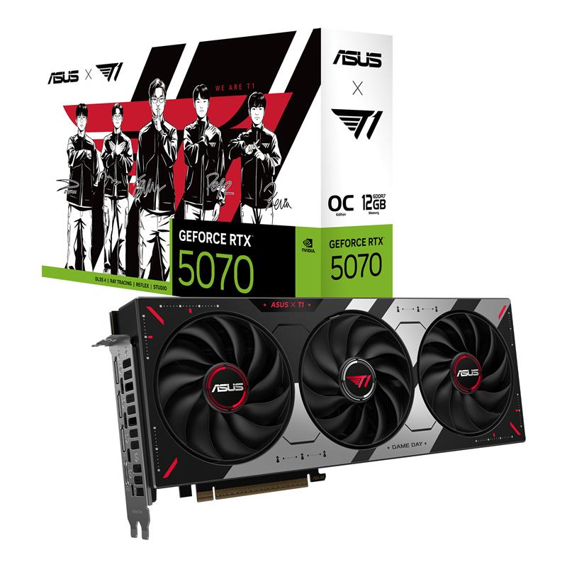 ASUS T1 GeForce RTX 5070 OC Edition GDDR7 Triple Fans